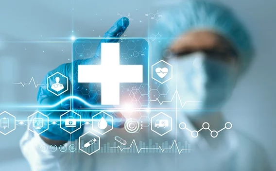 Medical images on screens